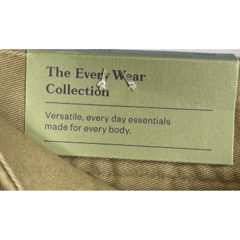 Men’s Khaki Straight Chino Pants 34x32 Stretch Casual Classic Fit - Picture 4 of 15
